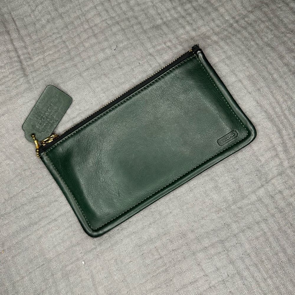 Vintage Coach skinny case 7170 Bottle Green